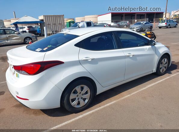 5NPDH4AE5GH740118 2016 HYUNDAI ELANTRA White უკანა მარჯვენა