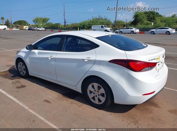 5NPDH4AE5GH740118 2016 HYUNDAI ELANTRA White უკანა მარცხენა