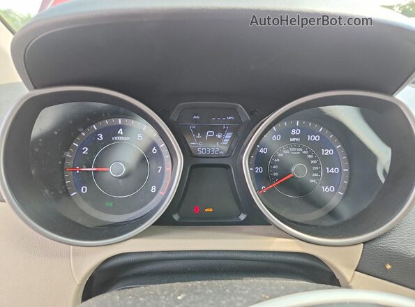 5NPDH4AE5GH746890 2016 HYUNDAI ELANTRA Красный Вид щитка приборов