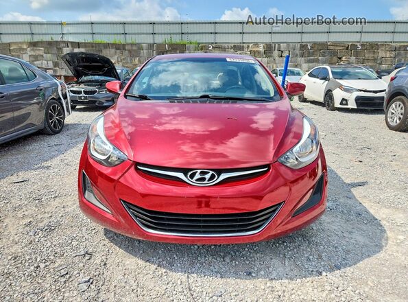 5NPDH4AE5GH746890 2016 HYUNDAI ELANTRA Красный Вид спереди
