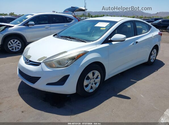 5NPDH4AE5GH760434 2016 HYUNDAI ELANTRA White წინა მარცხენა ხედი სამი მეოთხედიდან