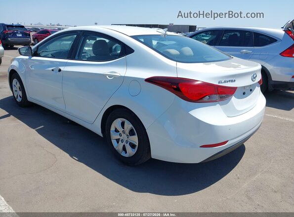 5NPDH4AE5GH760434 2016 HYUNDAI ELANTRA White უკანა მარცხენა