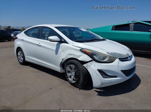 5NPDH4AE5GH760434 2016 HYUNDAI ELANTRA White წინა ხედი