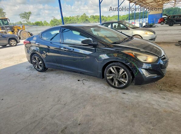 5NPDH4AE6GH655496 2016 HYUNDAI ELANTRA Черный Передняя правая четверть