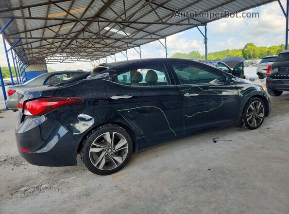 5NPDH4AE6GH655496 2016 HYUNDAI ELANTRA Черный Задняя правая четверть