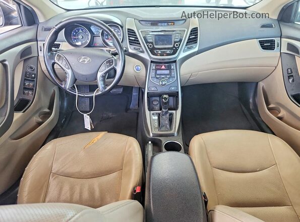 5NPDH4AE6GH655496 2016 HYUNDAI ELANTRA Черный Вид панели приборов