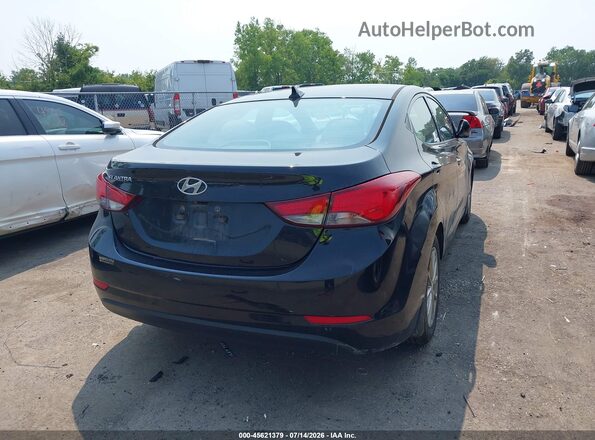 5NPDH4AE6GH661296 2016 HYUNDAI ELANTRA Black Задня права чверть