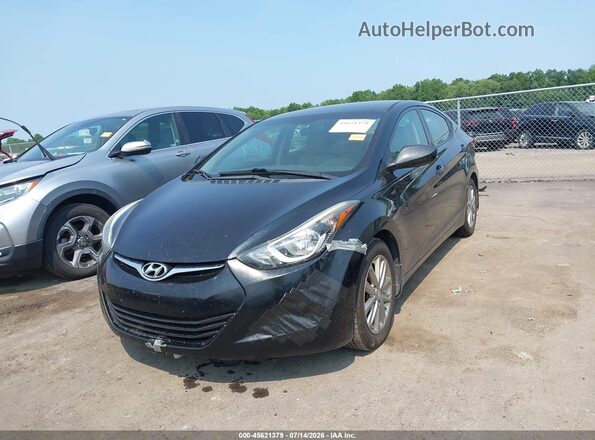 5NPDH4AE6GH661296 2016 HYUNDAI ELANTRA Black Передня ліва чверть