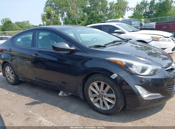 5NPDH4AE6GH661296 2016 HYUNDAI ELANTRA Black Вид задньої частини салону