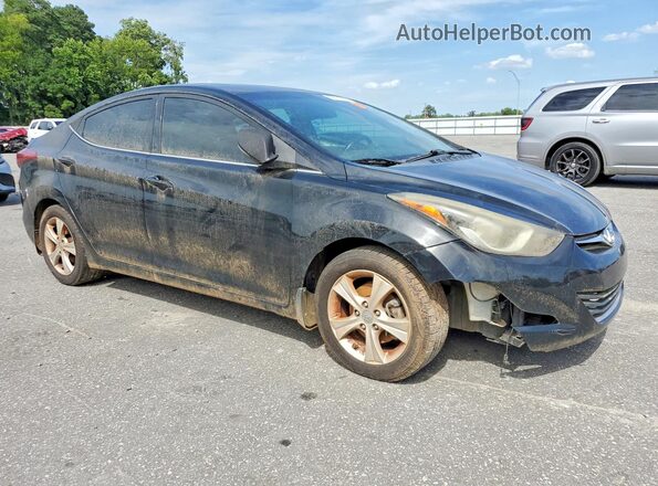 5NPDH4AE6GH687283 2016 HYUNDAI ELANTRA Black Przód prawy
