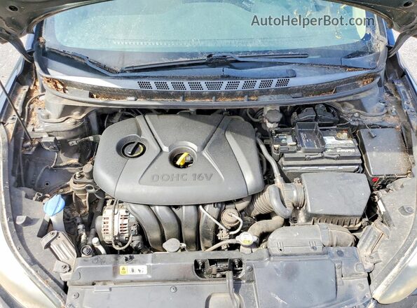 5NPDH4AE6GH687283 2016 HYUNDAI ELANTRA Black Widok wnętrza z tyłu