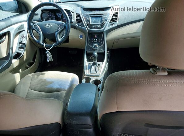 5NPDH4AE6GH687283 2016 HYUNDAI ELANTRA Black Widok deski rozdzielczej