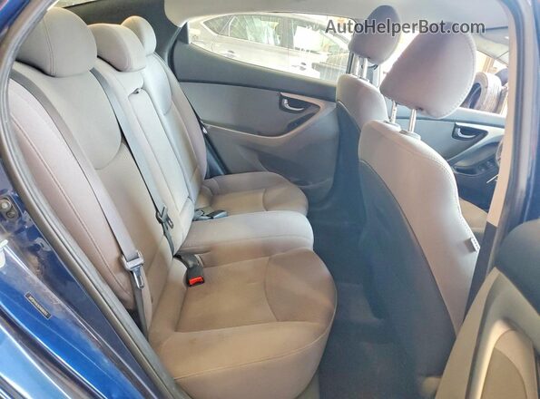 5NPDH4AE6GH688093 2016 HYUNDAI ELANTRA Синий Вид задних сидений