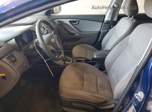 5NPDH4AE6GH688093 2016 HYUNDAI ELANTRA Синий Вид салона спереди