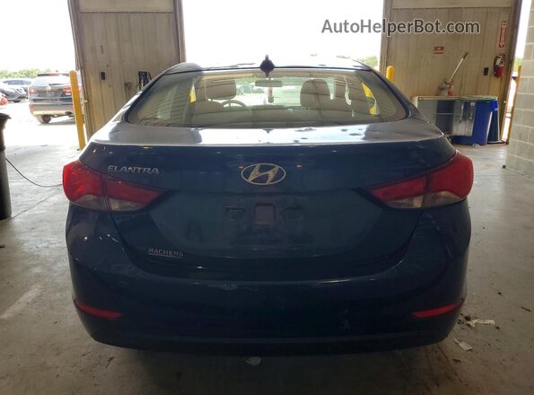 5NPDH4AE6GH688093 2016 HYUNDAI ELANTRA Синий Вид сзади