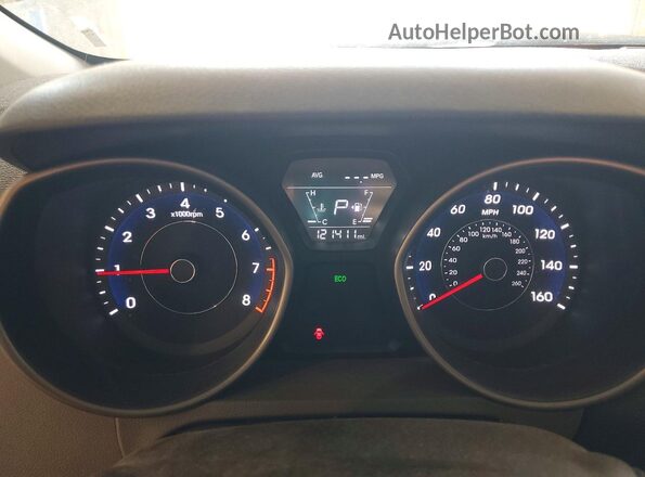 5NPDH4AE6GH688093 2016 HYUNDAI ELANTRA Синий Вид щитка приборов