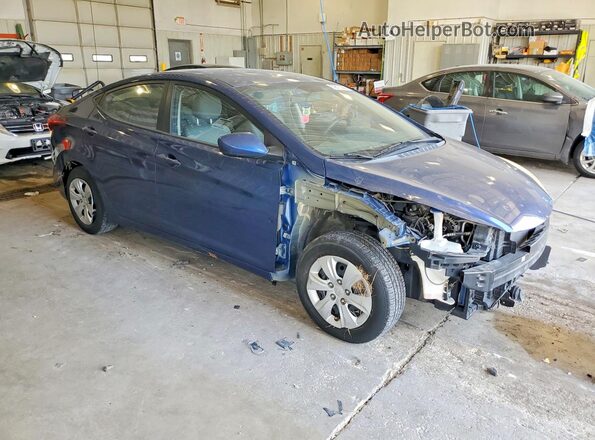 5NPDH4AE6GH688093 2016 HYUNDAI ELANTRA Синий Передняя правая четверть