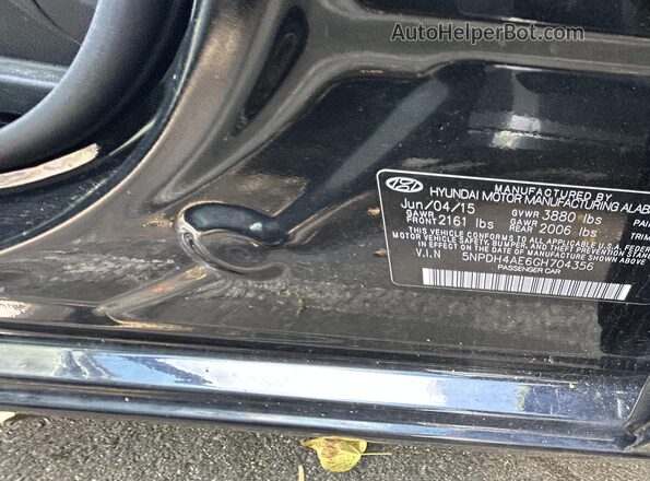 5NPDH4AE6GH704356 2016 HYUNDAI ELANTRA  Вид підкапотного простору