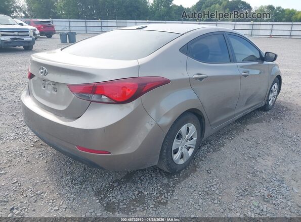 5NPDH4AE6GH715180 2016 HYUNDAI ELANTRA Gray Rear right