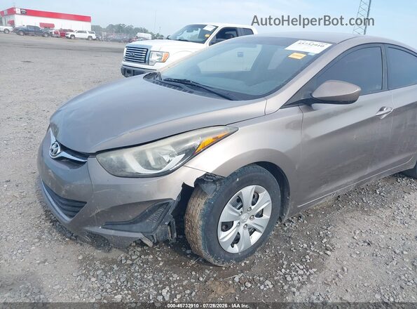 5NPDH4AE6GH715180 2016 HYUNDAI ELANTRA Gray Front view