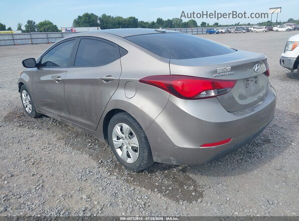 5NPDH4AE6GH715180 2016 HYUNDAI ELANTRA Gray Rear left
