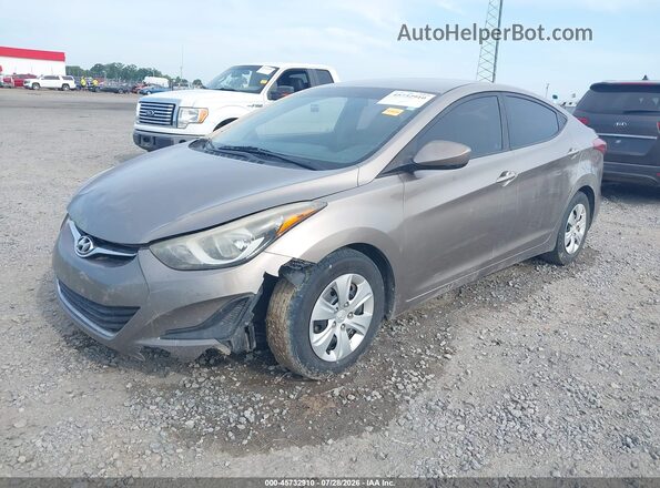 5NPDH4AE6GH715180 2016 HYUNDAI ELANTRA Gray Front left