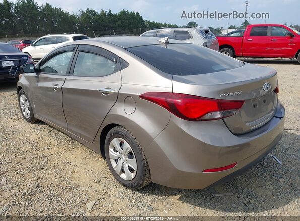 5NPDH4AE6GH732397 2016 HYUNDAI ELANTRA Gray Rear left