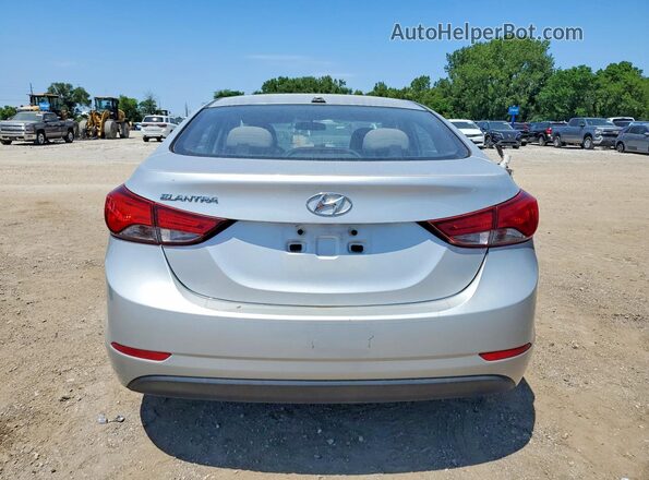 5NPDH4AE6GH734618 2016 HYUNDAI ELANTRA Silver Հետևի տեսք