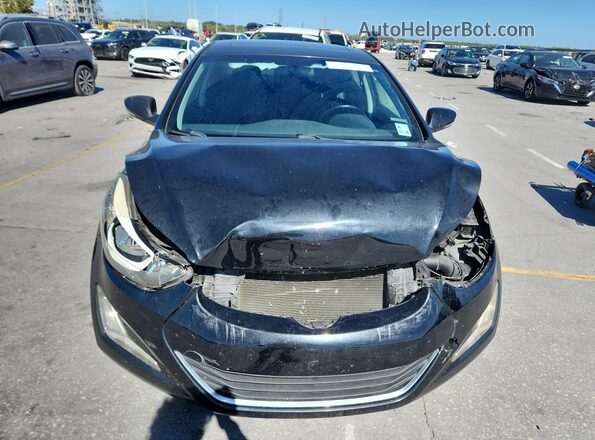 5NPDH4AE6GH735459 2016 HYUNDAI ELANTRA Black წინა ხედი