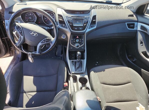 5NPDH4AE6GH735459 2016 HYUNDAI ELANTRA Black წინა პანელის ხედი