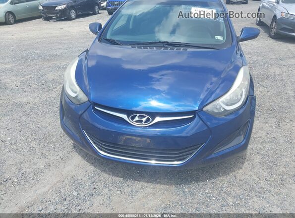 5NPDH4AE6GH738376 2016 HYUNDAI ELANTRA Navy Vista frontal