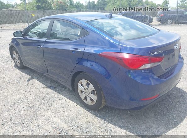 5NPDH4AE6GH738376 2016 HYUNDAI ELANTRA Navy Trasero izquierdo