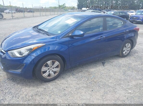 5NPDH4AE6GH738376 2016 HYUNDAI ELANTRA Navy Vista tres cuartos delantera izquierda