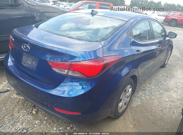 5NPDH4AE6GH738376 2016 HYUNDAI ELANTRA Navy Trasero derecho