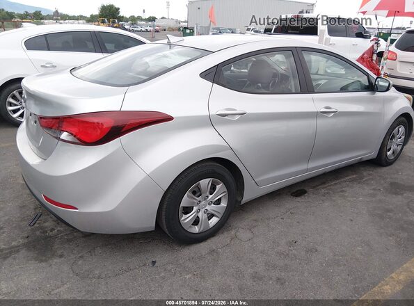 5NPDH4AE6GH742489 2016 HYUNDAI ELANTRA Silver Trasero derecho