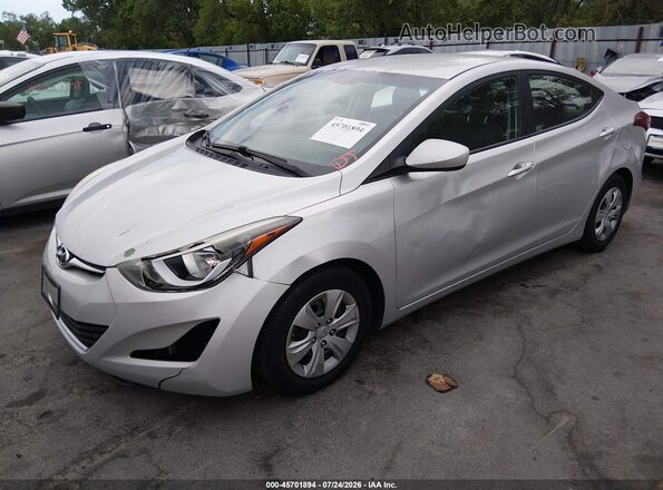 5NPDH4AE6GH742489 2016 HYUNDAI ELANTRA Silver Vista tres cuartos delantera izquierda
