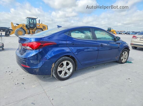 5NPDH4AE6GH753895 2016 HYUNDAI ELANTRA Blue Задня права чверть