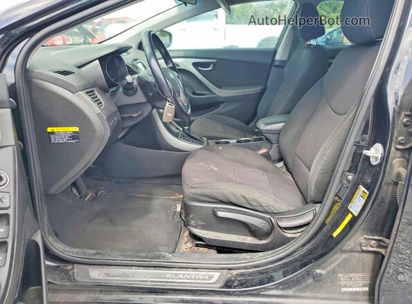 5NPDH4AE6GH788663 2016 HYUNDAI ELANTRA Black Вид салону спереду
