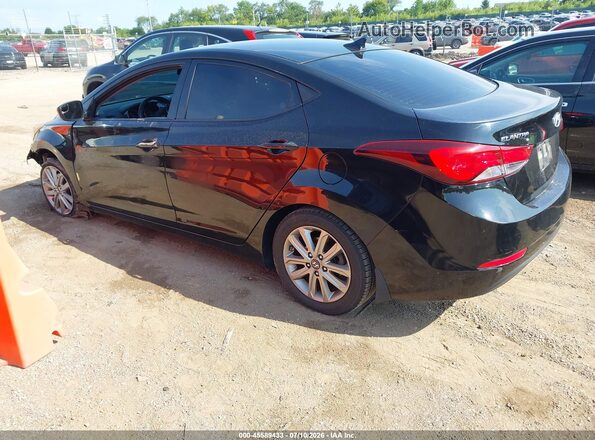5NPDH4AE7GH653286 2016 HYUNDAI ELANTRA Black Rear left