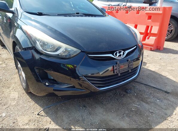 5NPDH4AE7GH653286 2016 HYUNDAI ELANTRA Black Front view