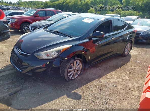 5NPDH4AE7GH653286 2016 HYUNDAI ELANTRA Black Front left