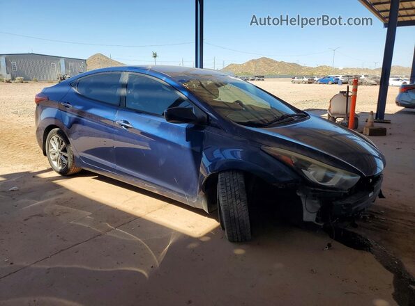5NPDH4AE7GH659136 2016 HYUNDAI ELANTRA Blue Delantero derecho