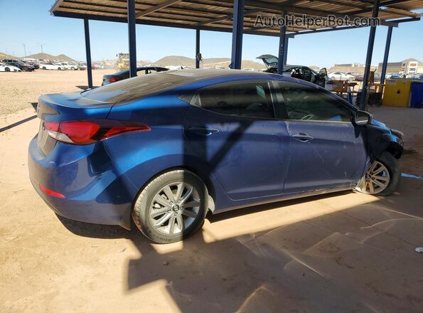 5NPDH4AE7GH659136 2016 HYUNDAI ELANTRA Blue Trasero derecho
