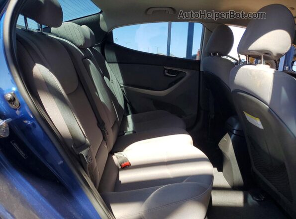 5NPDH4AE7GH659136 2016 HYUNDAI ELANTRA Blue Vista de los asientos traseros