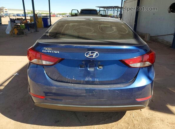 5NPDH4AE7GH659136 2016 HYUNDAI ELANTRA Blue Vista trasera