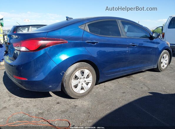5NPDH4AE7GH664661 2016 HYUNDAI ELANTRA Синий Задняя правая четверть