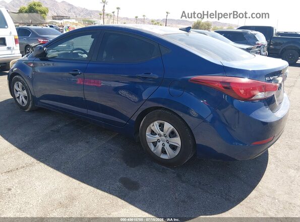 5NPDH4AE7GH664661 2016 HYUNDAI ELANTRA Синий Задняя левая четверть