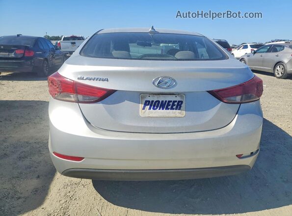 5NPDH4AE7GH681038 2016 HYUNDAI ELANTRA Silver Հետևի տեսք