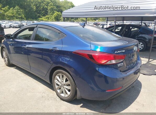 5NPDH4AE7GH703569 2016 HYUNDAI ELANTRA Синий Задняя левая четверть