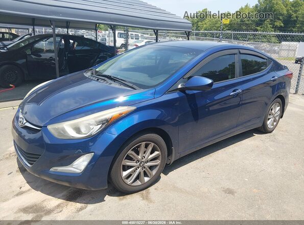 5NPDH4AE7GH703569 2016 HYUNDAI ELANTRA Синий Передняя левая четверть